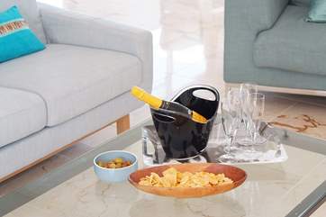 Champagne and nibbles...perfect holiday treats!
