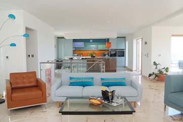 The open plan living-room on the first floor.