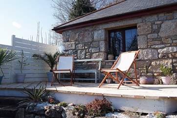 Relax on your private decked terrace.