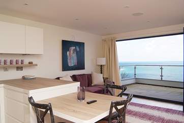 The open plan living area.
