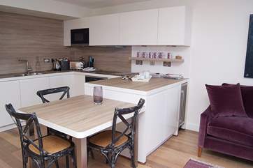 The kitchen and dining-area.