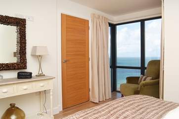 Sea views from the bedroom.