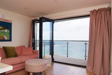 Sea views and a lovely balcony.