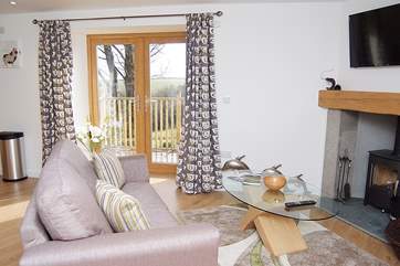 French doors in Rame open out to the raised deck.