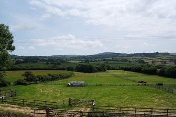 This is the outlook from West Farm - Phoebes House is at the top of the farmstead with its own private garden.