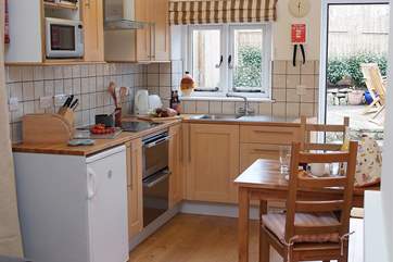 There is room to cook and room to dine at any time of the day.