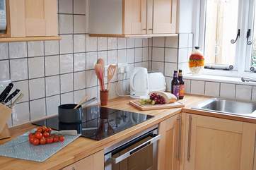 The well-equipped kitchen-area is small but perfectly formed.