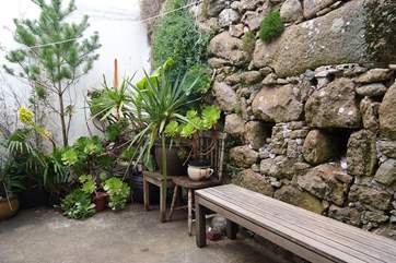 The courtyard.