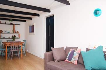 The open plan living area.