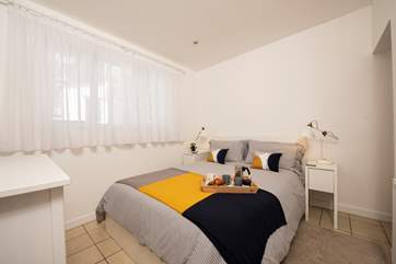 The double bedroom boasts a king size bed.