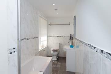 This is the bathroom with the shower over the bath.
