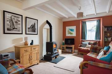 The wood-burner creates a cosy warmth on those cooler days and evenings, guests have commented that the cottage 'charmed us with its warmth and character.'