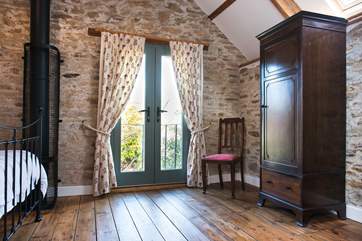 The French doors in Bedroom 1.