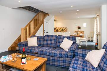 The open plan living area is very spacious.