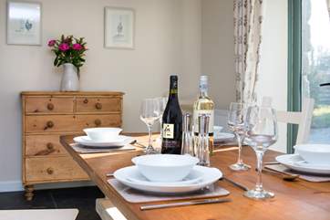 The lovely dining-room table will be the focal point for holiday feasts.