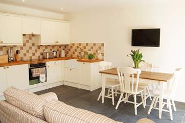 The open plan living-room is really comfortable.