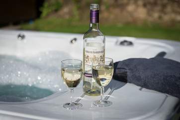 Relax in your own private hot tub.