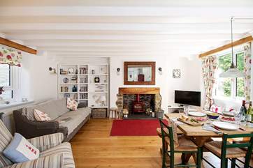 The lovely open plan living-room.