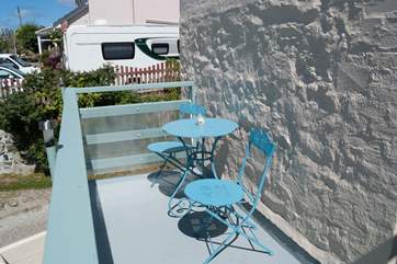 A sunny spot to sit with a glass or two as the sun goes down.
