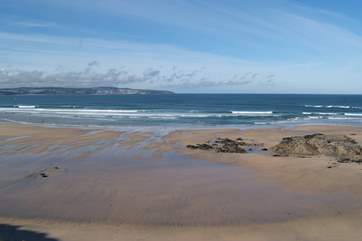 This beautiful beach at Gwithian stretches for miles and is worth a visit any time of the year.