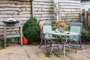 Your private patio is a real sun-trap and there is a gas barbecue and lockable bike/surfboard store.