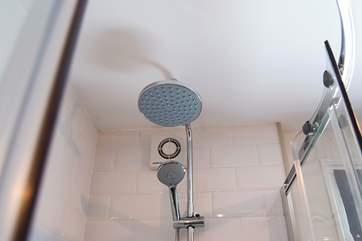 A nice big shower head for a really refreshing shower.