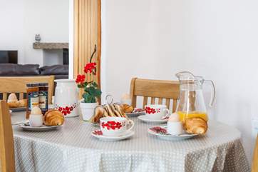 Breakfast is ready.