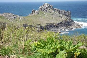 The Gurnard's Headland, just a stroll across the fields.