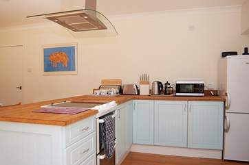 A well-equipped kitchen.