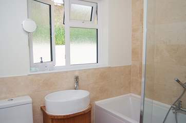 The modern bathroom.