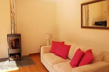 The cosy wood-burner.