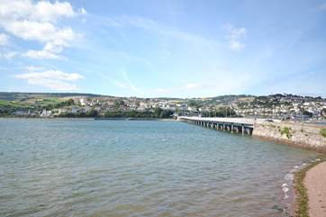 Looking across the estuary withTeignmouth in the distance.