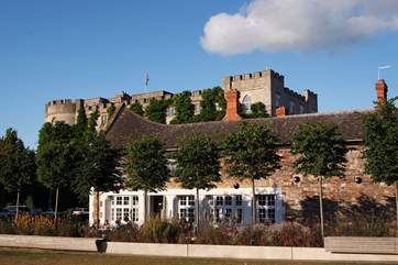 In front of Taunton Castle is a wide square with other historic buildings and some great places to dine al fresco on a summer's evening.