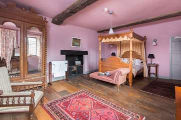 The four-poster room is on the third floor and is huge!