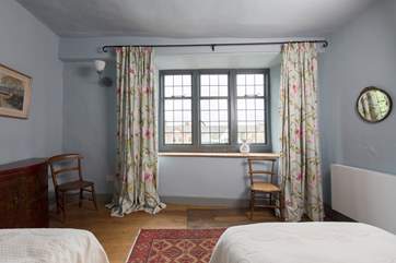This bedroom looks out over Castle Square.