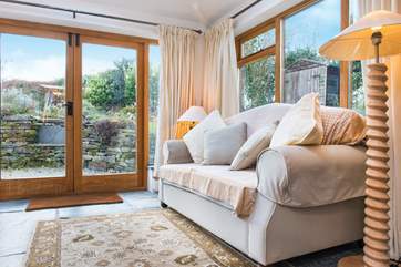 From the conservatory you can sit back and enjoy the garden