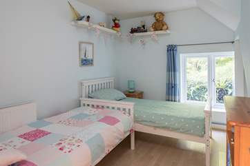 Bedroom 2. What an attractive twin room.