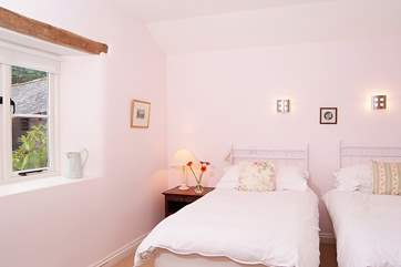 The twin bedroom (which can be made up as a 6ft king-size double bed) is at the other end of the ground floor.