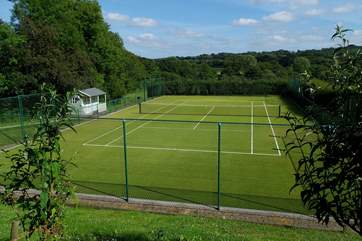 A path from the parking-area next to the cottage takes you to this fabulous tennis court.
