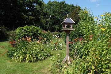 The gardens are a delight. Plenty of lawn space for children to play and for dogs to feel free and lots of gorgeous colour as well.