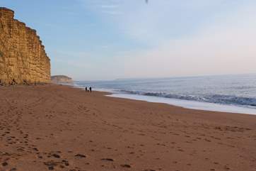 The stunning Jurassic Coast is only about a 35 minute drive away from the cottage. This is West Bay at Bridport.