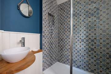A big double shower cubicle.