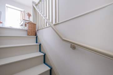 Stairs up to the living-room.