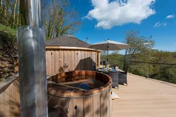 Hop in the hot tub and relax.