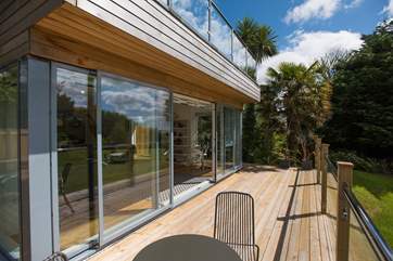 The decked terrace.