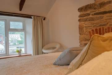 You can lie in bed and look out over the river.