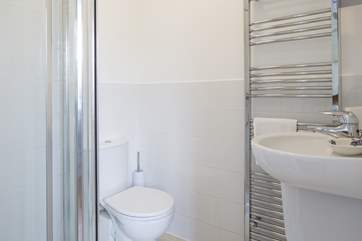 The master bedroom has a really good sized en suite shower.