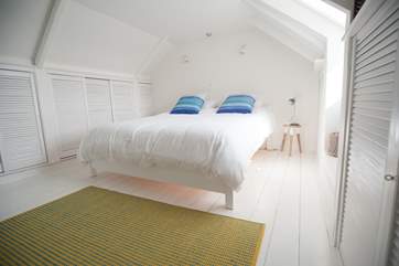 Bedroom 3 is tucked snugly in the attic space on the second floor.