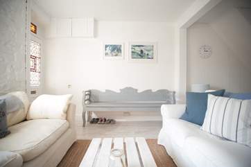 Two big sofas to stretch out and relax on.