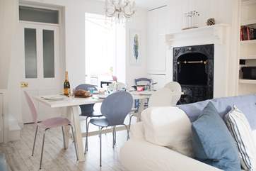 The dining-area in the light-filled open-plan ground floor.